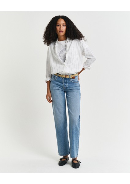 Kadın Mavi Straight Fit Pantolon 4100303.982