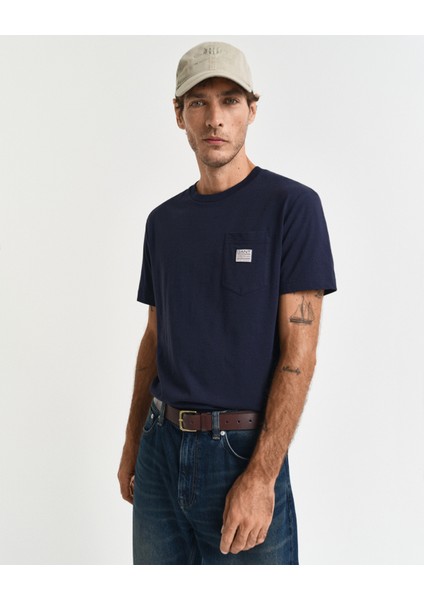 Erkek Lacivert Regular Fit Bisiklet Yaka T-Shirt 2003306.433