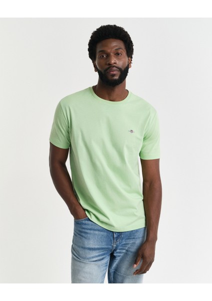 Erkek Yeşil Regular Fit Bisiklet Yaka T-Shirt 2003184.342