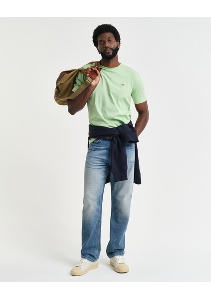 Erkek Yeşil Regular Fit Bisiklet Yaka T-Shirt 2003184.342 fiyatları