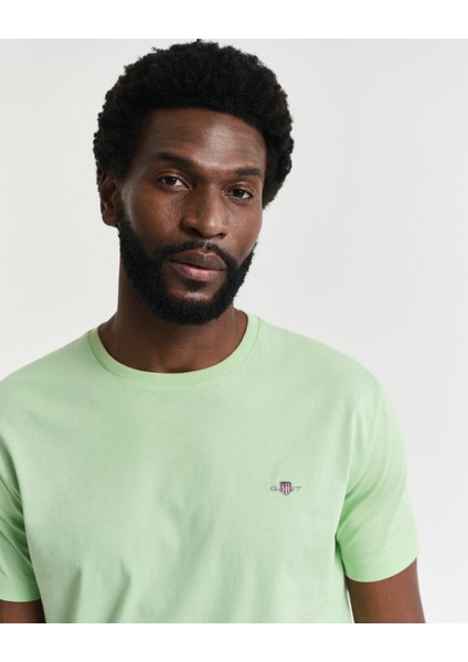 Erkek Yeşil Regular Fit Bisiklet Yaka T-Shirt 2003184.342 indirimleri