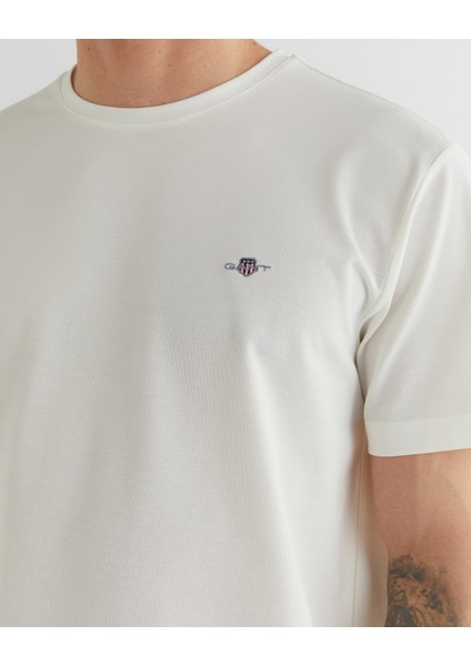 Erkek Krem Regular Fit Bisiklet Yaka T-Shirt 2325149T.113