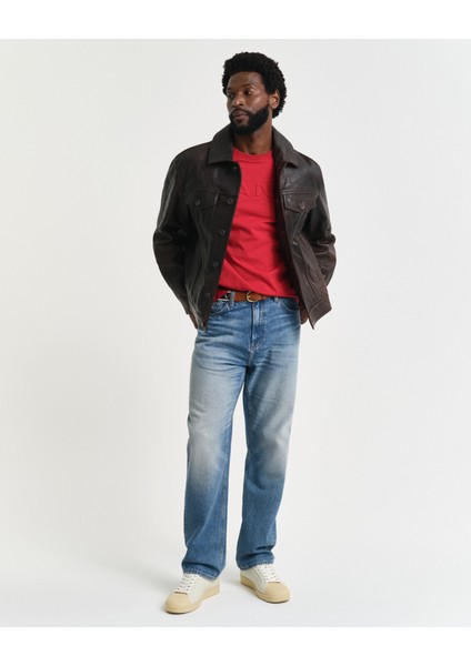 Erkek Kırmızı Regular Fit Bisiklet Yaka Logolu T-Shirt 2003339.630 modelleri