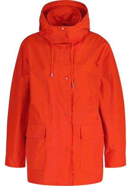 Kadın Turuncu Relaxed Fit Kapüşonlu Yağmurluk 4700363.651