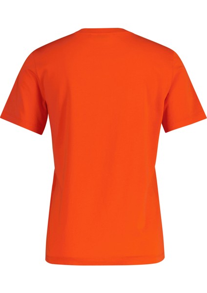 Kadın Turuncu Regular Fit Bisiklet Yaka Logolu T-Shirt 4200563.651 fiyatları