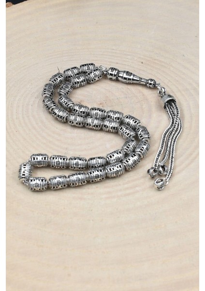 Erkek 925 Ayar Gümüş Tesbih Orta Boy -25 Gr- 901698