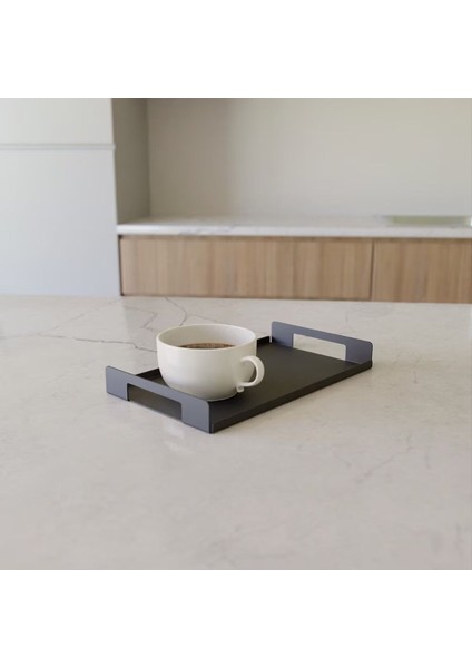 Servis Tepsisi, Minimalist Siyah Metal Tepsi, Vale Tepsisi, Dekoratif Mutfak Tepsi, Parfüm Tepsisi