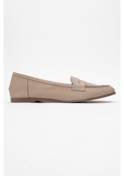 F02 Biskuvi Cilt Hakiki Deri Kadın Loafer Ayakkabı fırsatları