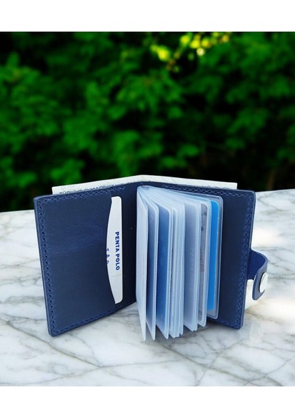 Cronder Deri Şeffaf Gözlü Cüzdan Kartlık modelleri