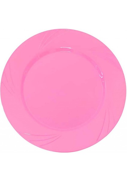 Tabak Kristal 22,5 cm Pembe Pk:6