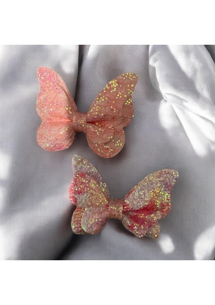 Işıltılı Kelebek Detaylı Pens Toka