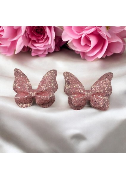 Işıltılı Kelebek Detaylı Pens Toka