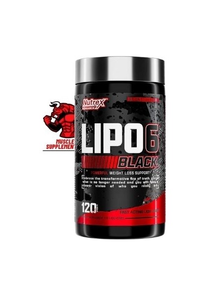 Lipo-6 Black Ultimate Fat Burner For Maximum Weight Loss 120 Caps.