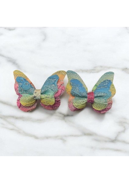 Işıltılı Kelebek Detaylı Pens Toka