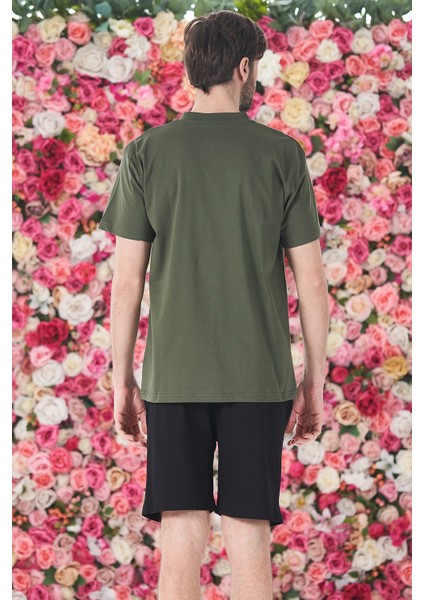 Erkek Şort Tshirt Pijama Takımı 25255 Yeşil fiyatları
