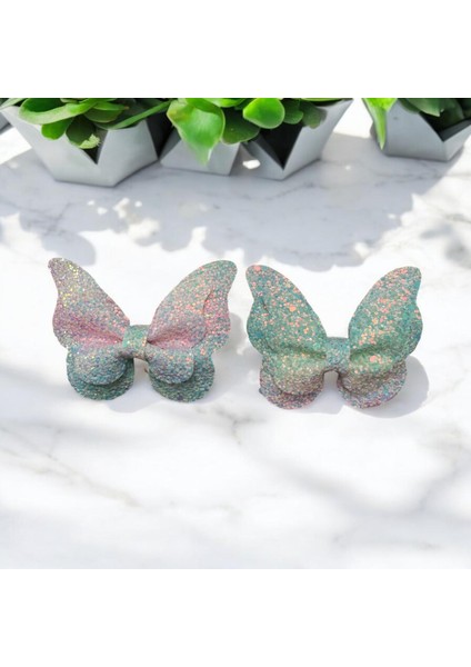 Işıltılı Kelebek Detaylı Pens Toka