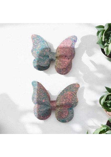 Işıltılı Kelebek Detaylı Pens Toka