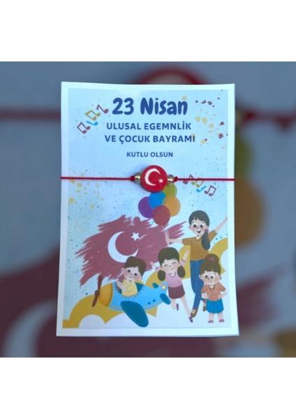 23 Nisan Hediye Türk Bayraklı Bileklik 1 Adet