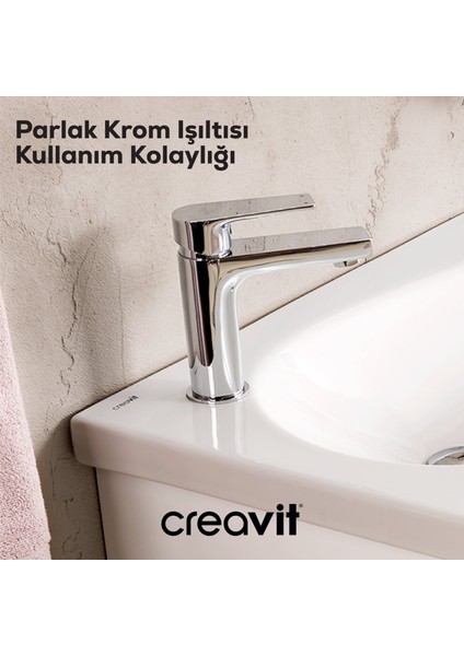 Sharp Lavabo Armatürü Krom