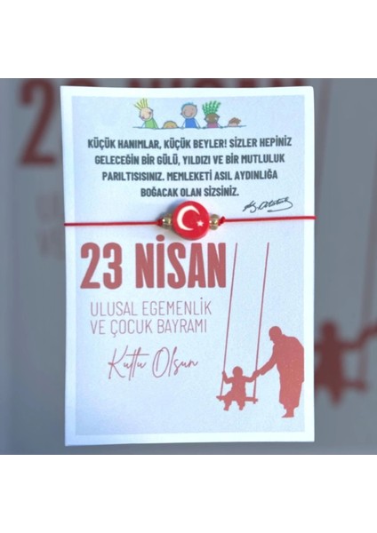 23 Nisan Hediye Türk Bayraklı Bileklik 1 Adet