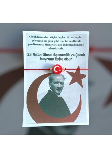 23 Nisan Hediye Türk Bayraklı Bileklik 1 Adet