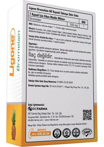 Bromelain 60 Kapsül 2 Kutu ( Avantajlı Paket )