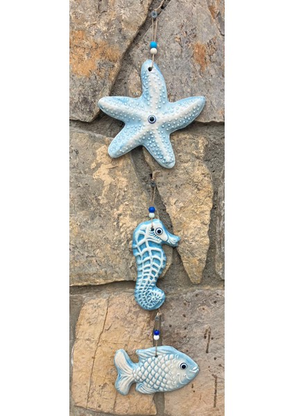 Balkon Duvar Süsü Duvar Dekorasyonu Deniz Bodrum Alaçatı Temalı Bahçe Süsleri 3’lü Set