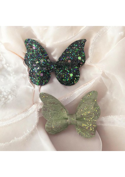 Işıltılı Kelebek Detaylı Pens Toka