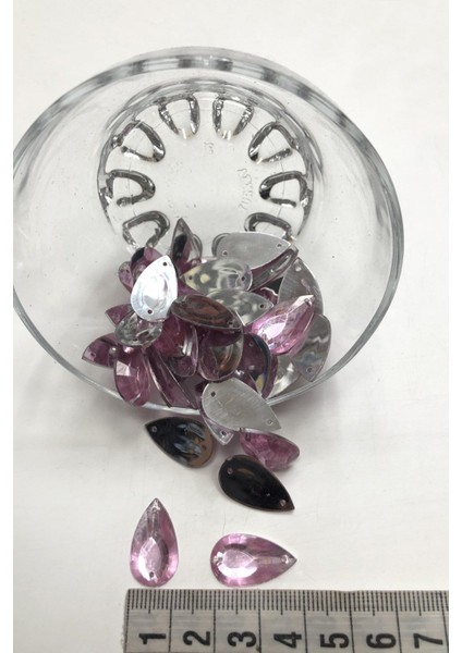 Pembe Damla Plastik Dikme Taş 20 gr