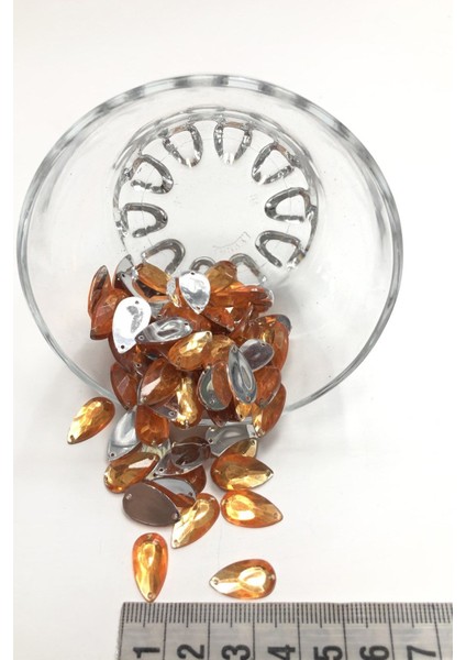 Turuncu Damla Plastik Dikme Taş 20 gr