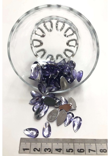 Lila Damla Plastik Dikme Taş 20 gr