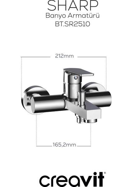 Sharp Banyo Armatürü Krom