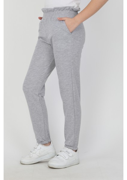 Bel Paça Lastikli Unisex Çocuk Düz Renk Eşofman Altı 0012-0011