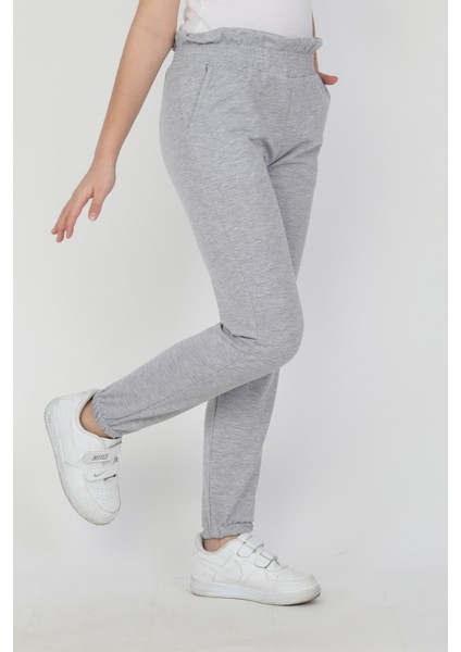 Bel Paça Lastikli Unisex Çocuk Düz Renk Eşofman Altı 0012-0011