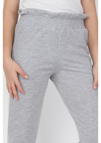 Bel Paça Lastikli Unisex Çocuk Düz Renk Eşofman Altı 0012-0011