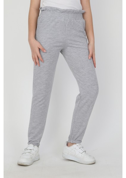 Bel Paça Lastikli Unisex Çocuk Düz Renk Eşofman Altı 0012-0011