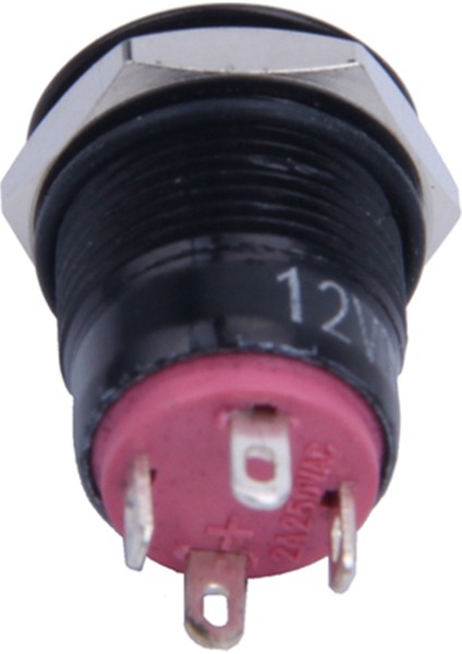 2x 12V 2A 9.5mm LED Metal Kapak Anlık Basmalı Düğme Anahtarı Araba Dıy Modifiye, Kırmızı (Yurt Dışından) indirimleri