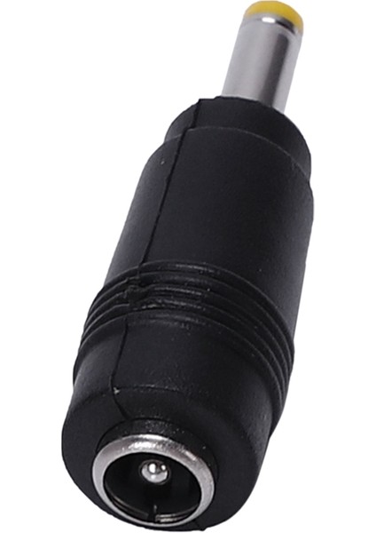 Sarı Uç 4.0x1.7 mm Erkek Fiş - 5.5x2.1mm Dişi Jak Dc Güç Konektörü Siyah (Yurt Dışından)