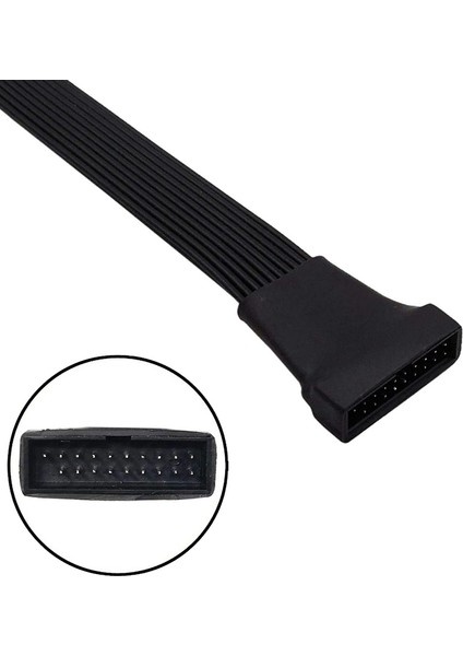 Motherd Için Küçük Mini USB 3.0 19/20 Pin Dahili Uzatma Başlık Adaptör Kablosu 4.7 Inç (2 Paket) (Yurt Dışından)