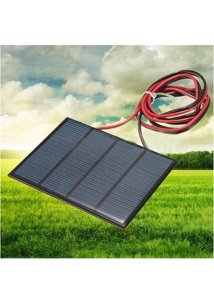 1m Telli 1.5W 12V Mini Güneş Paneli Küçük Hücre Modülü Şarj Cihazı (Yurt Dışından)