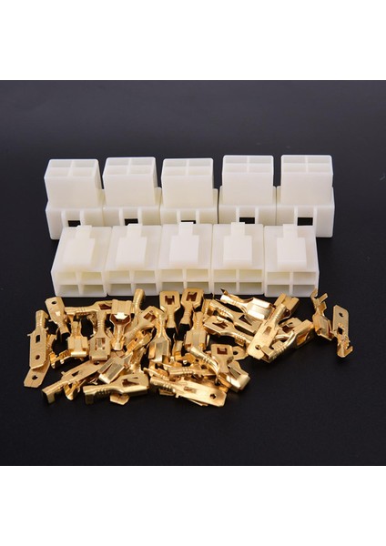 6.3mm 4pin Otomotiv Elektrik Teli Konnektörü Erkek Dişi Kablo Terminal Fişi (Yurt Dışından)