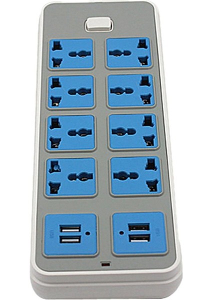 Ev Yurt Için 4 USB ve 8 Çıkış Bağlantı Noktalı 6,5 Feet Uzatma Kablosu 3000W 16A ile Şerit Dalgalanma Koruyucusu (Yurt Dışından)