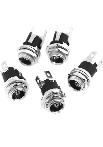 Adet 5.5 mm x 2.5 mm Dc Güç Jak Soketi Dişi Panel Montaj Konnektörü (Yurt Dışından)