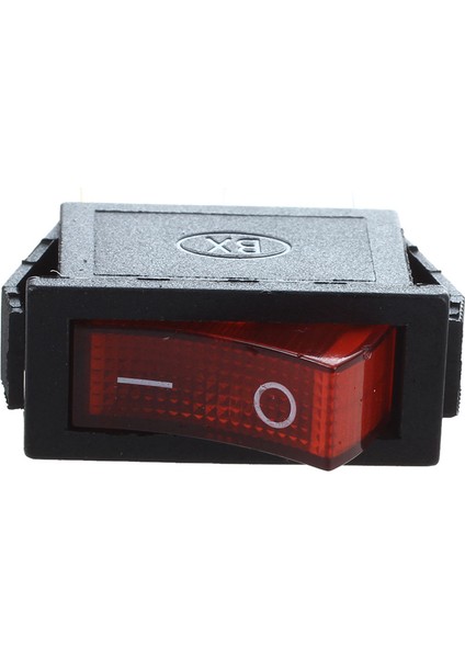 Basmalı Anahtar Açık Kapalı Parlak Bipolar 28X10MM 250V 15A 3 Terminal Kırmızı (Yurt Dışından)