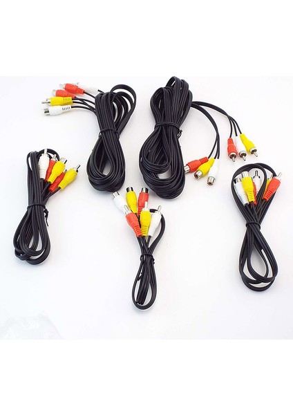 Ayak Koltuk 0.5m 1m 3m 5m 3 Rca Erkek 3 Rca Dişi 3rca Mf Video Kablosu Konnektörleri Av Hattı Uzatma Kablosu Adaptörü (Yurt Dışından)
