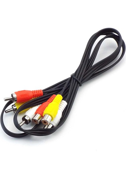 Ayak Koltuk 0.5m 1m 3m 5m 3 Rca Erkek 3 Rca Dişi 3rca Mf Video Kablosu Konnektörleri Av Hattı Uzatma Kablosu Adaptörü (Yurt Dışından)