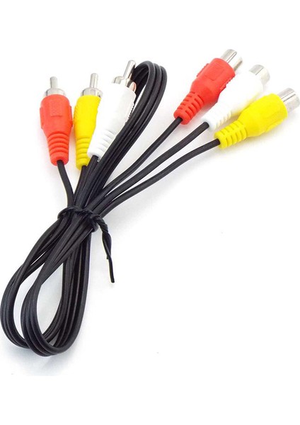 Ayak Koltuk 0.5m 1m 3m 5m 3 Rca Erkek 3 Rca Dişi 3rca Mf Video Kablosu Konnektörleri Av Hattı Uzatma Kablosu Adaptörü (Yurt Dışından)