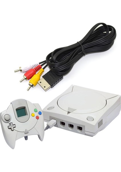 1.8 M Kompozit Av Ses Video Tv Adaptör Kablosu Nikel Kaplama Fiş Oyun Kablosu Sega Dreamcast Rca Kablosu (Yurt Dışından)