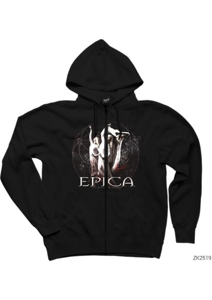 Epica The Quantum Siyah Fermuarlı Kapşonlu Sweatshirt
