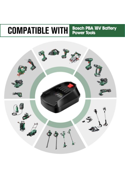 Bosch 18V Akülü Elektrikli El Aleti Için-1 x BOSB18C Adaptör Dönüştürücü-Siyah (Yurt Dışından)